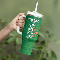 Custom Ireland Cricket Tumbler With Handle Irish Celtic Knot - National Color - Wonder Print Shop