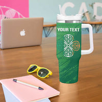 Custom Ireland Cricket Tumbler With Handle Irish Celtic Knot - National Color - Wonder Print Shop