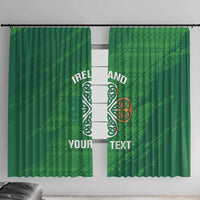 Custom Ireland Cricket Window Curtain Irish Celtic Knot - National Color - Wonder Print Shop