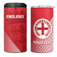 Custom England Cricket 4 in 1 Can Cooler Tumbler Go Champions Sporty Style - Wonder Print Shop