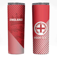 Custom England Cricket Skinny Tumbler Go Champions Sporty Style - Wonder Print Shop