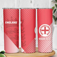 Custom England Cricket Skinny Tumbler Go Champions Sporty Style - Wonder Print Shop
