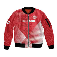 Custom England Cricket Sleeve Zip Bomber Jacket Go Champions Sporty Style - Wonder Print Shop