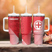 Custom England Cricket Tumbler With Handle Go Champions Sporty Style - Wonder Print Shop
