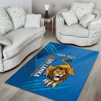Custom Sri Lanka Cricket Area Rug Go Champions Lion Sporty Style - Wonder Print Shop