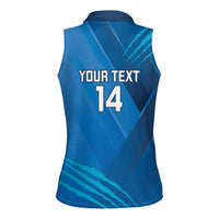 Custom Sri Lanka Cricket Women Sleeveless Polo Shirt Go Champions Lion Sporty Style - Wonder Print Shop