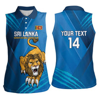 Custom Sri Lanka Cricket Women Sleeveless Polo Shirt Go Champions Lion Sporty Style - Wonder Print Shop