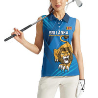 Custom Sri Lanka Cricket Women Sleeveless Polo Shirt Go Champions Lion Sporty Style - Wonder Print Shop