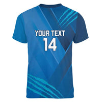 Custom Sri Lanka Cricket Women V-Neck T-Shirt Go Champions Lion Sporty Style - Wonder Print Shop