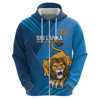 Custom Sri Lanka Cricket Zip Hoodie Go Champions Lion Sporty Style - Wonder Print Shop