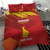 Custom Zimbabwe Cricket Bedding Set Go Lady Chevrons Grunge Style - Wonder Print Shop