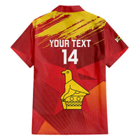Custom Zimbabwe Cricket Family Matching Off Shoulder Maxi Dress and Hawaiian Shirt Go Lady Chevrons Grunge Style - Wonder Print Shop