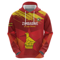 Custom Zimbabwe Cricket Hoodie Go Lady Chevrons Grunge Style - Wonder Print Shop