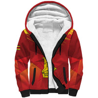 Custom Zimbabwe Cricket Sherpa Hoodie Go Lady Chevrons Grunge Style - Wonder Print Shop