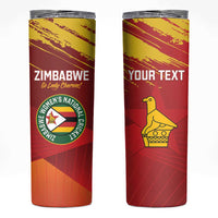 Custom Zimbabwe Cricket Skinny Tumbler Go Lady Chevrons Grunge Style - Wonder Print Shop