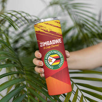 Custom Zimbabwe Cricket Skinny Tumbler Go Lady Chevrons Grunge Style - Wonder Print Shop