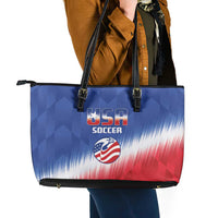 United States Soccer Leather Tote Bag 2025 Go USA Sporty Style - Wonder Print Shop