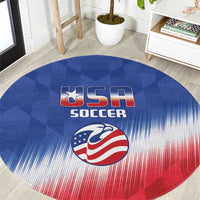 United States Soccer Round Carpet 2025 Go USA Sporty Style