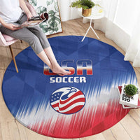 United States Soccer Round Carpet 2025 Go USA Sporty Style