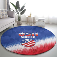United States Soccer Round Carpet 2025 Go USA Sporty Style
