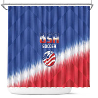 United States Soccer Shower Curtain 2025 Go USA Sporty Style