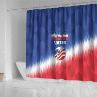 United States Soccer Shower Curtain 2025 Go USA Sporty Style