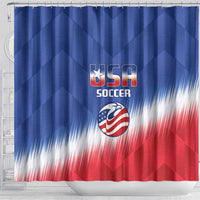 United States Soccer Shower Curtain 2025 Go USA Sporty Style