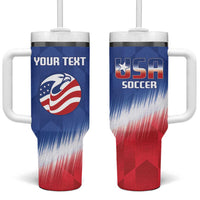 Custom United States Soccer Tumbler With Handle 2025 Go USA Sporty Style - Wonder Print Shop