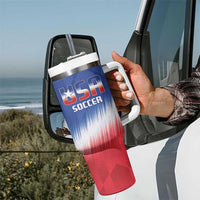 Custom United States Soccer Tumbler With Handle 2025 Go USA Sporty Style - Wonder Print Shop