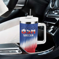 Custom United States Soccer Tumbler With Handle 2025 Go USA Sporty Style - Wonder Print Shop