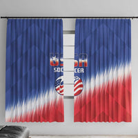 United States Soccer Window Curtain 2025 Go USA Sporty Style - Wonder Print Shop