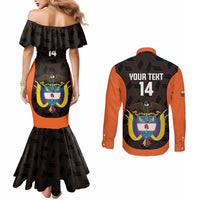 Custom Colombia Football Couples Matching Mermaid Dress and Long Sleeve Button Shirt 2025 Las Chicas Superpoderosas - Black Version