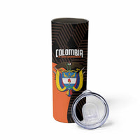 Custom Colombia Football Skinny Tumbler 2025 Las Chicas Superpoderosas - Black Version - Wonder Print Shop