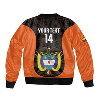 Custom Colombia Football Sleeve Zip Bomber Jacket 2025 Las Chicas Superpoderosas - Black Version - Wonder Print Shop
