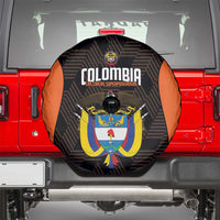 Colombia Football Spare Tire Cover 2025 Las Chicas Superpoderosas - Black Version - Wonder Print Shop