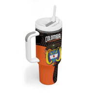 Custom Colombia Football Tumbler With Handle 2025 Las Chicas Superpoderosas - Black Version - Wonder Print Shop
