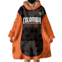 Custom Colombia Football Wearable Blanket Hoodie 2025 Las Chicas Superpoderosas - Black Version - Wonder Print Shop