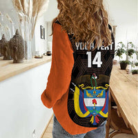 Custom Colombia Football Women Casual Shirt 2025 Las Chicas Superpoderosas - Black Version - Wonder Print Shop