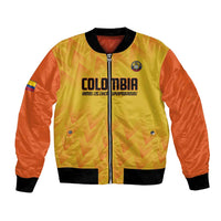 Custom Colombia Football Bomber Jacket 2025 Las Chicas Superpoderosas - Yellow Version - Wonder Print Shop