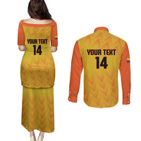 Custom Colombia Football Couples Matching Puletasi and Long Sleeve Button Shirt 2025 Las Chicas Superpoderosas - Yellow Version - Wonder Print Shop