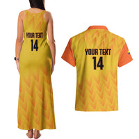 Custom Colombia Football Couples Matching Tank Maxi Dress and Hawaiian Shirt 2025 Las Chicas Superpoderosas - Yellow Version - Wonder Print Shop