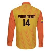 Custom Colombia Football Family Matching Off The Shoulder Long Sleeve Dress and Hawaiian Shirt 2025 Las Chicas Superpoderosas - Yellow Version - Wonder Print Shop