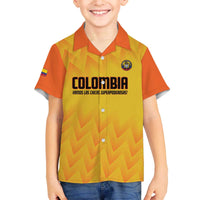 Custom Colombia Football Family Matching Off The Shoulder Long Sleeve Dress and Hawaiian Shirt 2025 Las Chicas Superpoderosas - Yellow Version - Wonder Print Shop