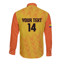 Custom Colombia Football Long Sleeve Button Shirt 2025 Las Chicas Superpoderosas - Yellow Version - Wonder Print Shop