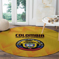 Colombia Football Round Carpet 2025 Las Chicas Superpoderosas - Yellow Version