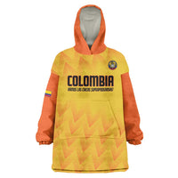 Custom Colombia Football Wearable Blanket Hoodie 2025 Las Chicas Superpoderosas - Yellow Version - Wonder Print Shop