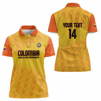 Custom Colombia Football Women Polo Shirt 2025 Las Chicas Superpoderosas - Yellow Version - Wonder Print Shop