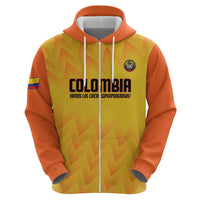 Custom Colombia Football Zip Hoodie 2025 Las Chicas Superpoderosas - Yellow Version - Wonder Print Shop
