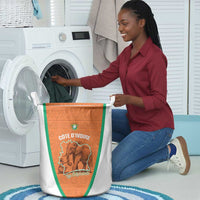 Ivory Coast Football Laundry Basket 2026 Cote d'Ivoire Les Elephants Orange Version - Wonder Print Shop