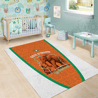 Ivory Coast Football Area Rug 2026 Cote d'Ivoire Les Elephants Orange Version - Wonder Print Shop